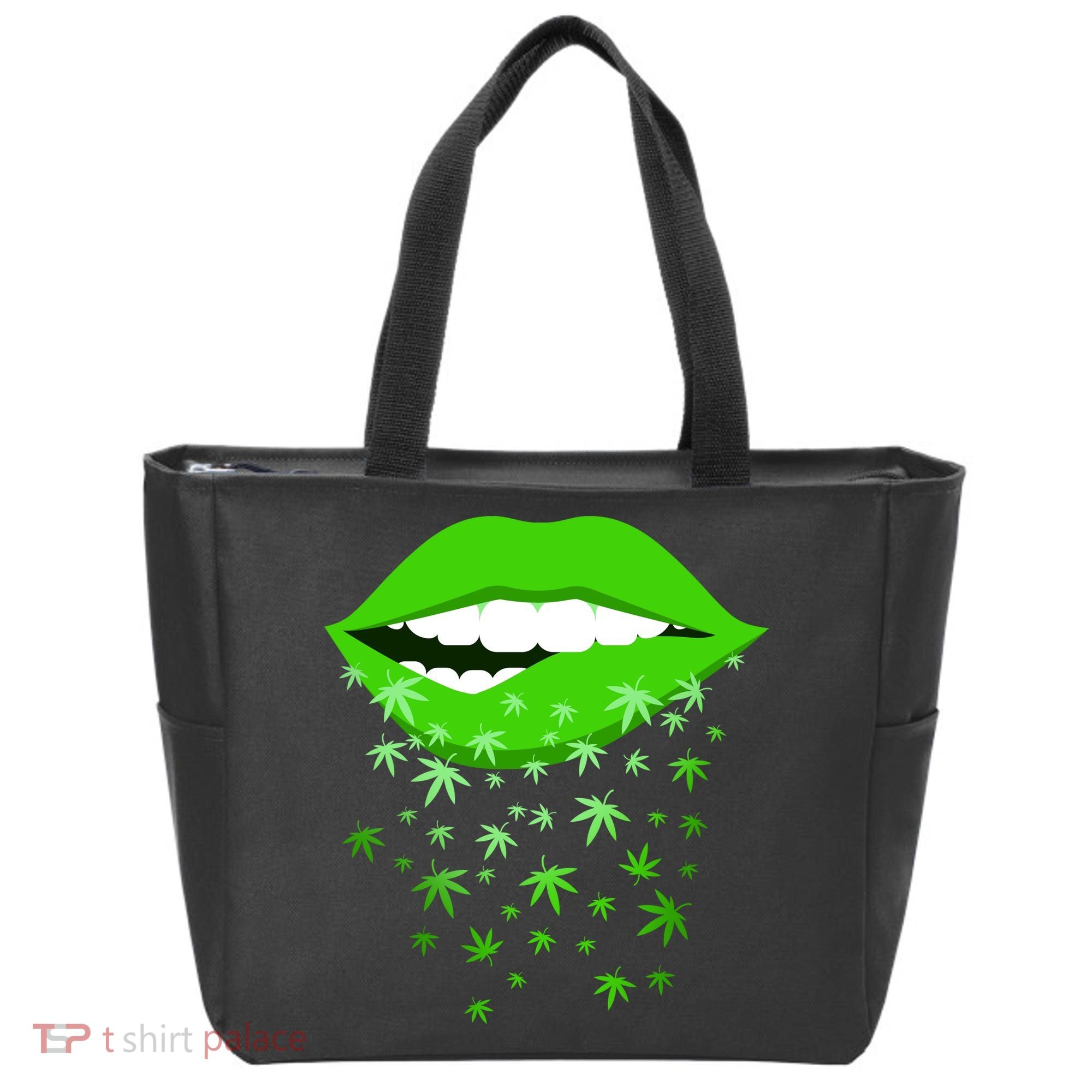 Sexy Lips Cannabis Marijuana Weed Tote Bag