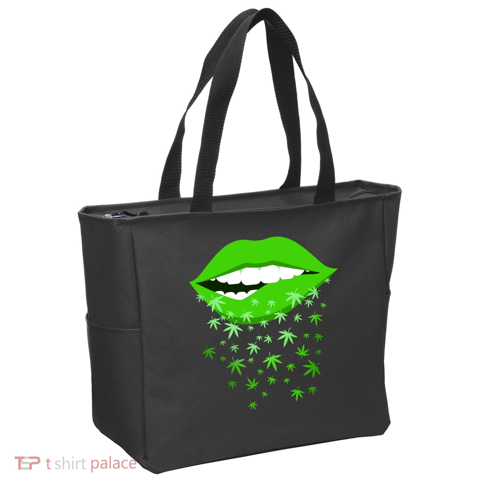 Sexy Lips Cannabis Marijuana Weed Tote Bag