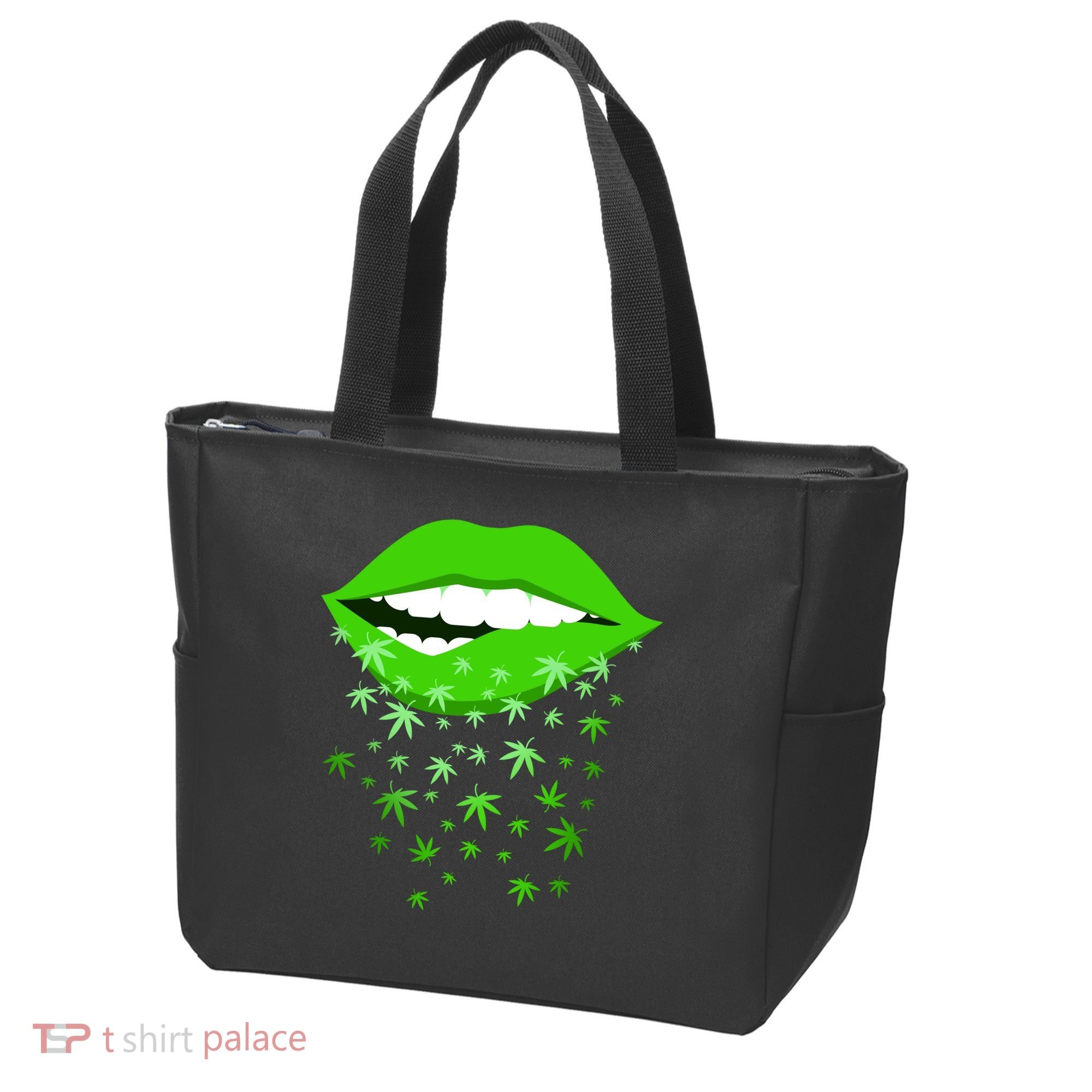 Sexy Lips Cannabis Marijuana Weed Tote Bag