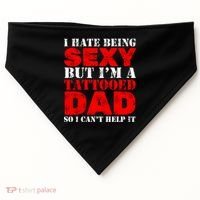 Sexy Tattooed Dad USA-Made Doggie Bandana thumb 0