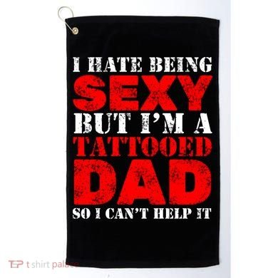 Sexy Tattooed Dad Golf Towel