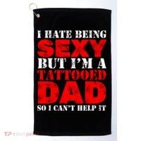 Sexy Tattooed Dad Golf Towel thumb 0