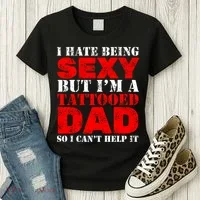 Sexy Tattooed Dad Women's T-Shirt thumb 3