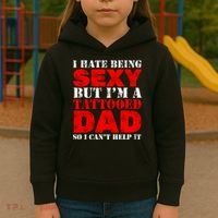 Sexy Tattooed Dad Kids Hoodie thumb 3