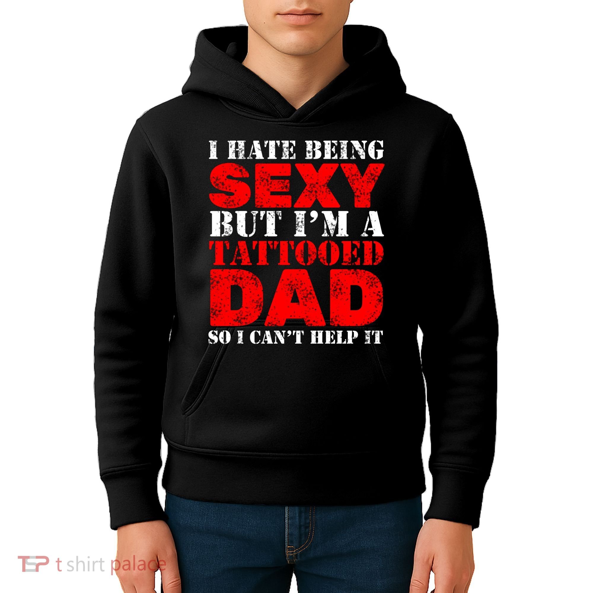 Sexy Tattooed Dad Kids Hoodie
