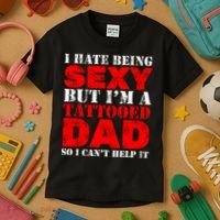 Sexy Tattooed Dad Kids T-Shirt thumb 3
