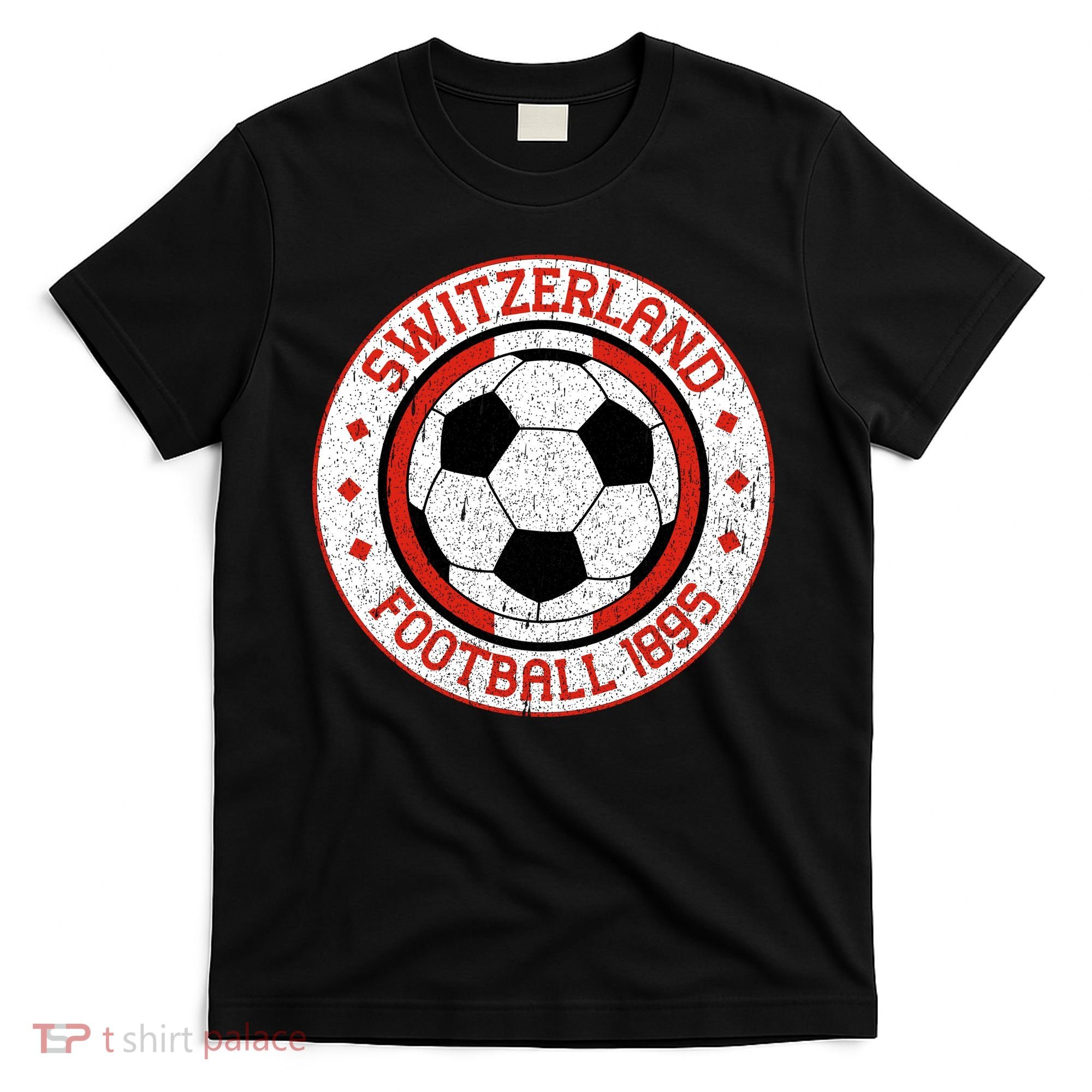 Switzerland Football 1895 Vintage Soccer T-Shirt
