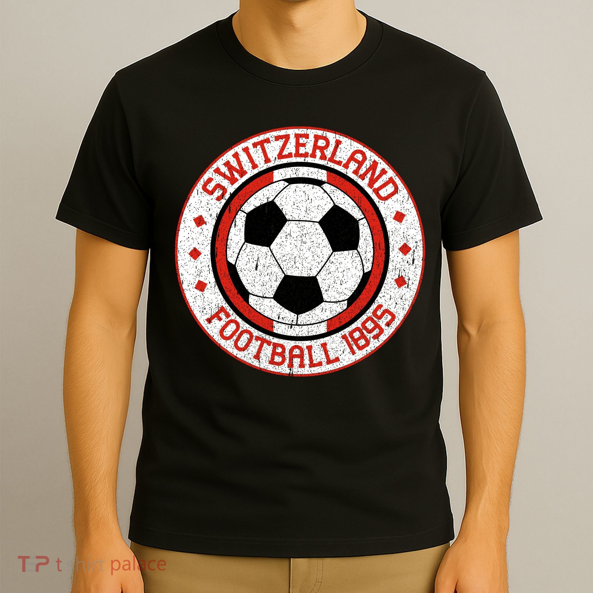 Switzerland Football 1895 Vintage Soccer T-Shirt