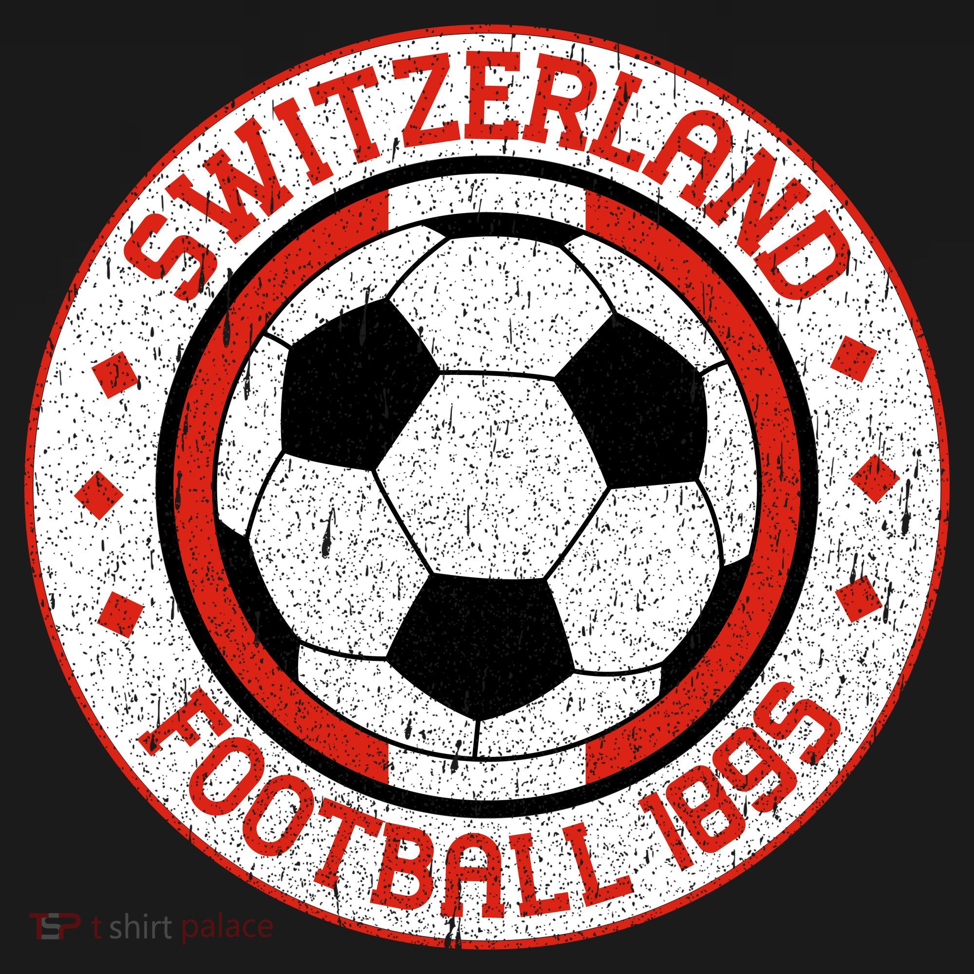 Switzerland Football 1895 Vintage Soccer T-Shirt