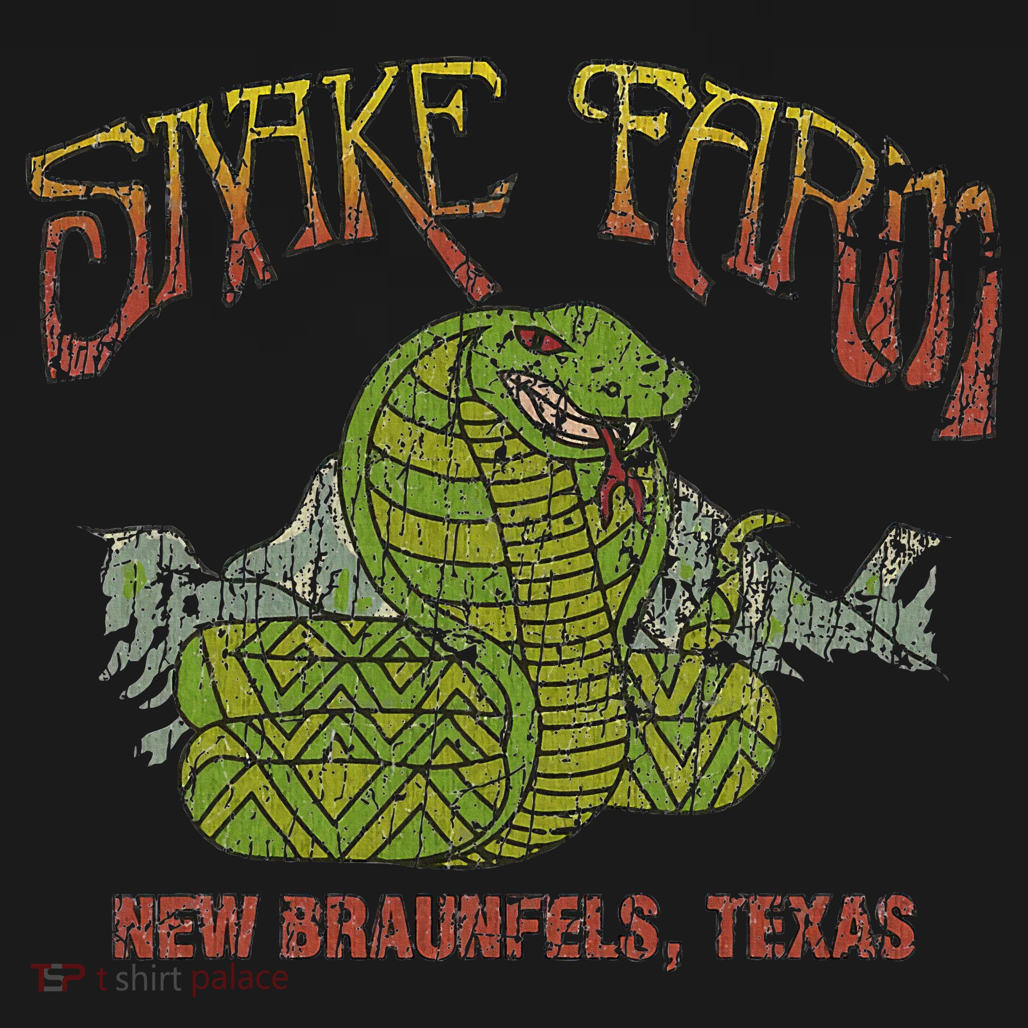 Snake Farm 1967 New Braunfels Vintage Cobra Reptiles Lover T-Shirt