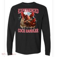 Sayings For Adult Experienced Cock Handler Meme Dank Comfort Colors Heavyweight Long Sleeve T-Shirt thumb 0