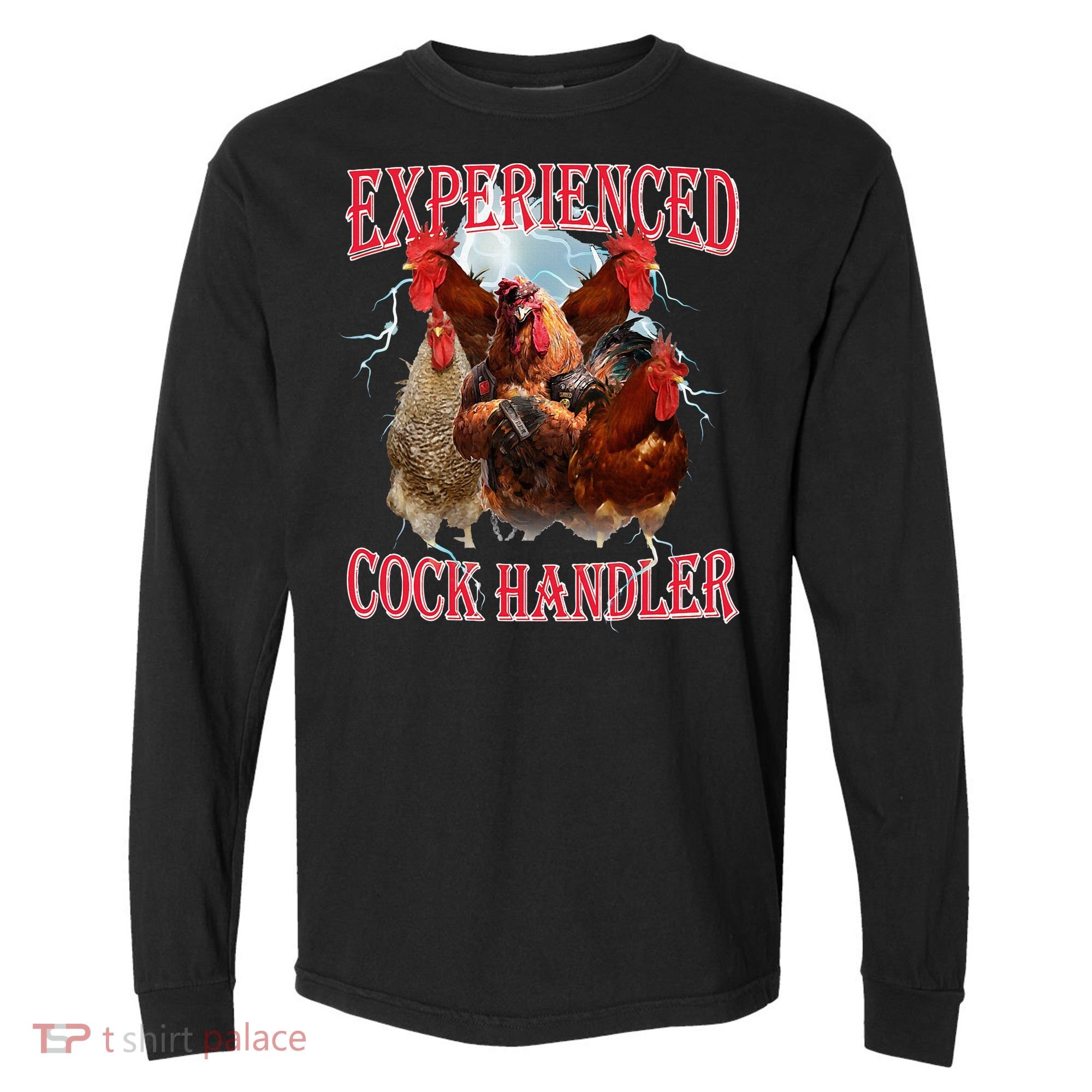 Sayings For Adult Experienced Cock Handler Meme Dank Comfort Colors Heavyweight Long Sleeve T-Shirt