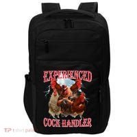 Sayings For Adult Experienced Cock Handler Meme Dank Impact Tech Backpack thumb 0