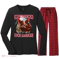Sayings For Adult Experienced Cock Handler Meme Dank Women's Long Sleeve Flannel Pajama Set  thumb 0