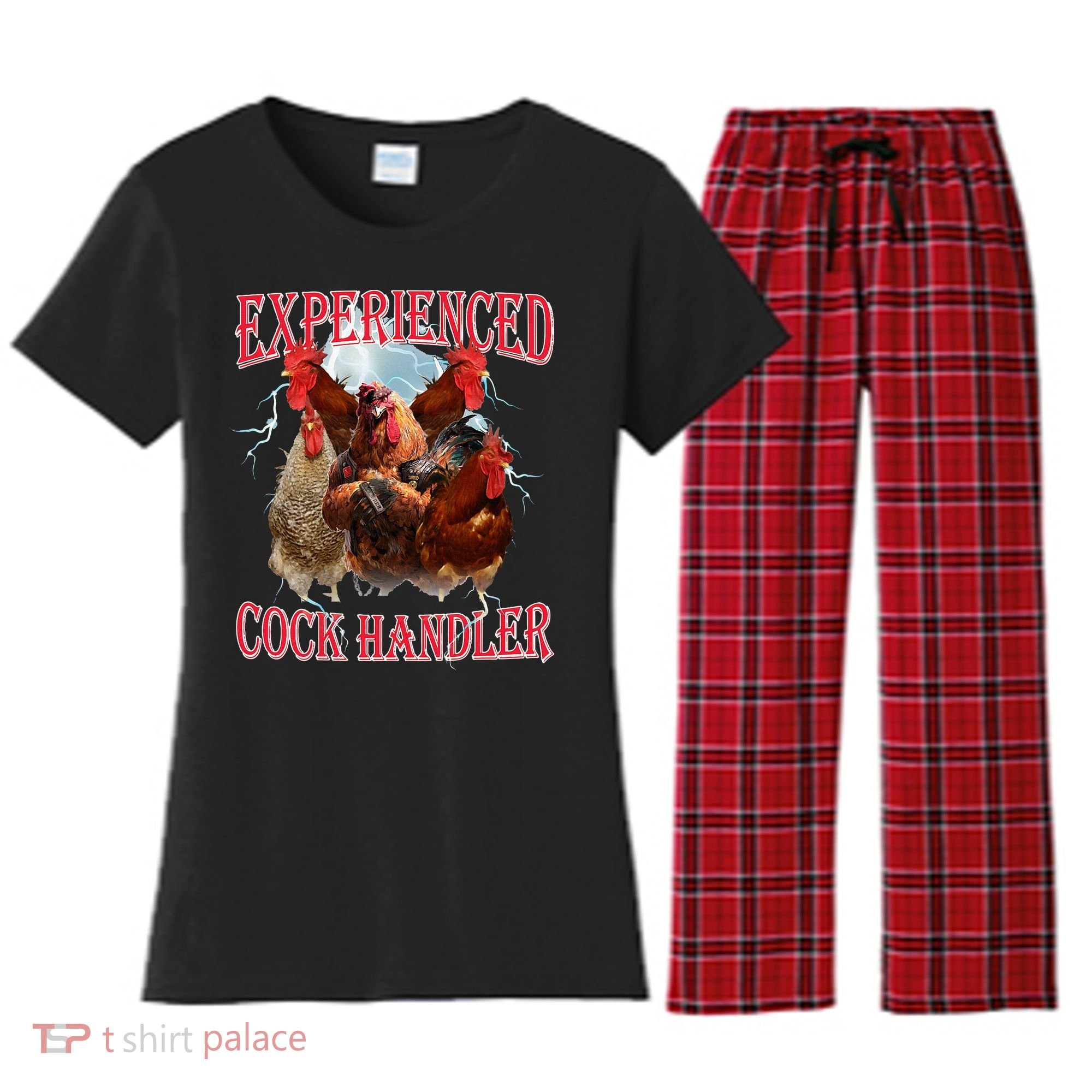Sayings For Adult Experienced Cock Handler Meme Dank Women's Flannel Pajama Set