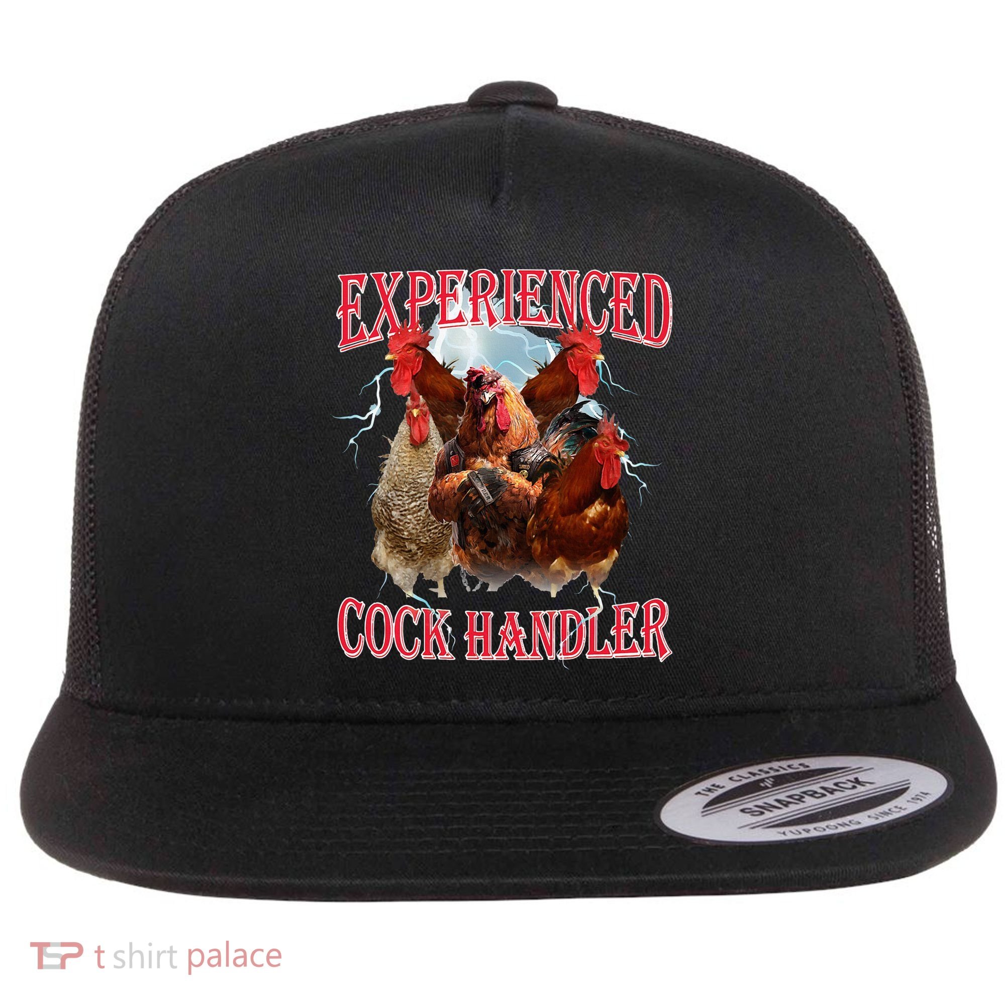 Sayings For Adult Experienced Cock Handler Meme Dank Flat Bill Trucker Hat