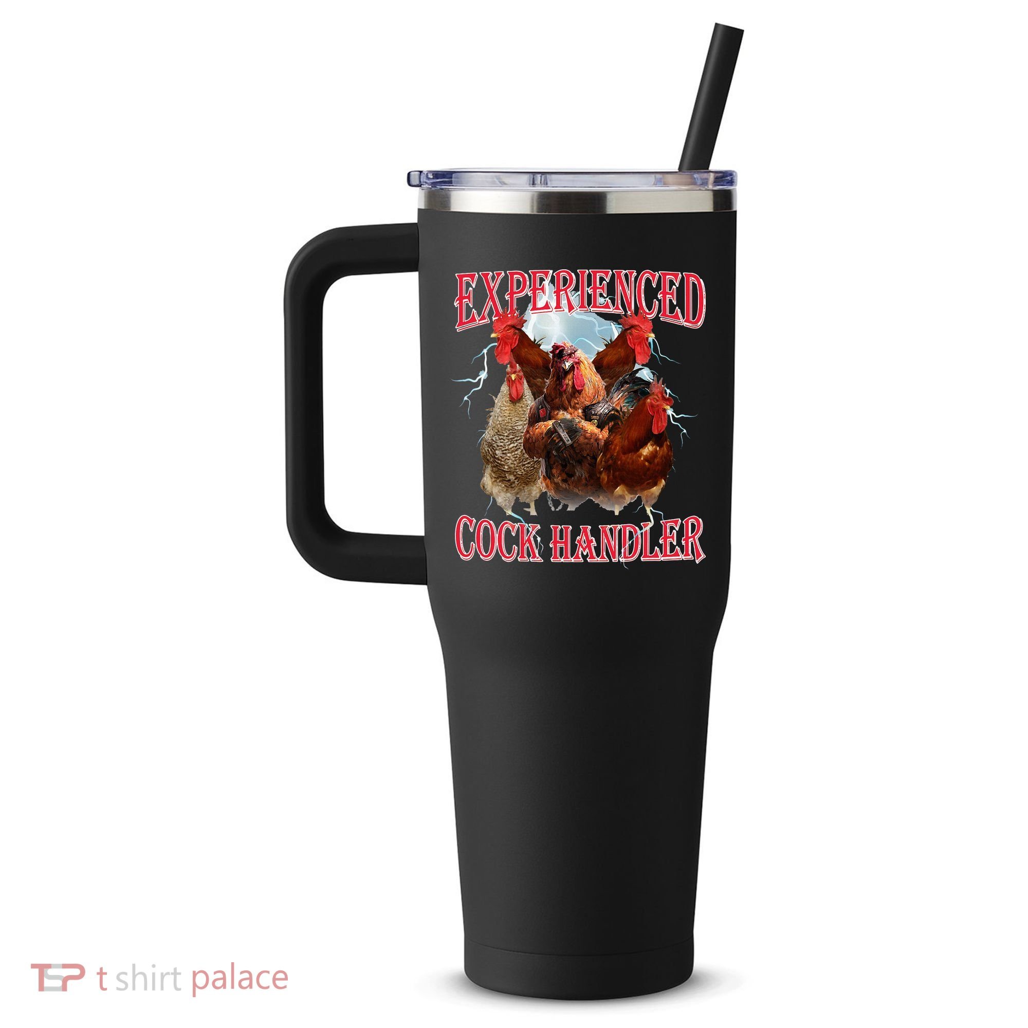 Sayings For Adult Experienced Cock Handler Meme Dank 40oz Vacuum Insulated Stainless Steel Travel Tumbler