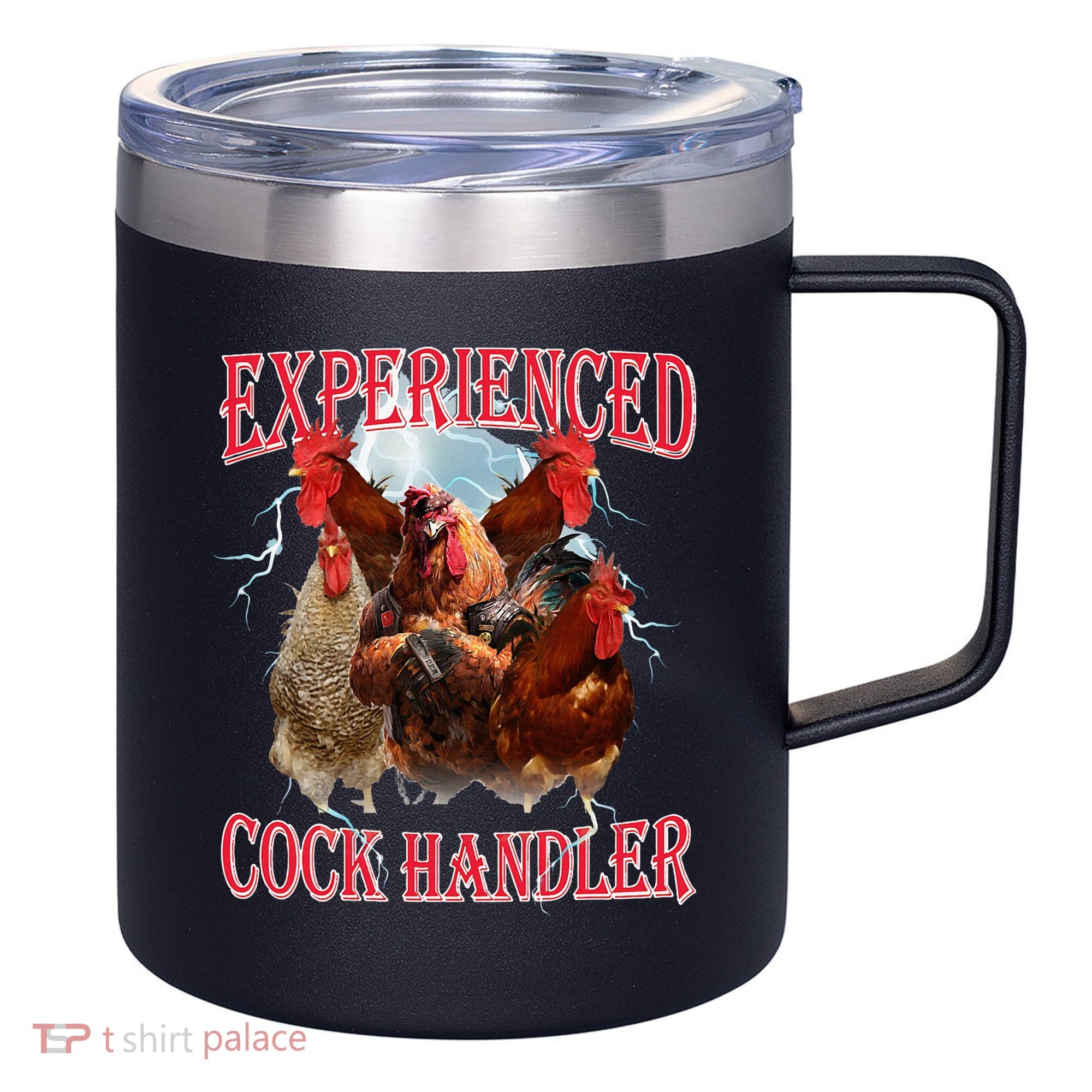 Sayings For Adult Experienced Cock Handler Meme Dank 12oz Stainless Steel Coffee Mug