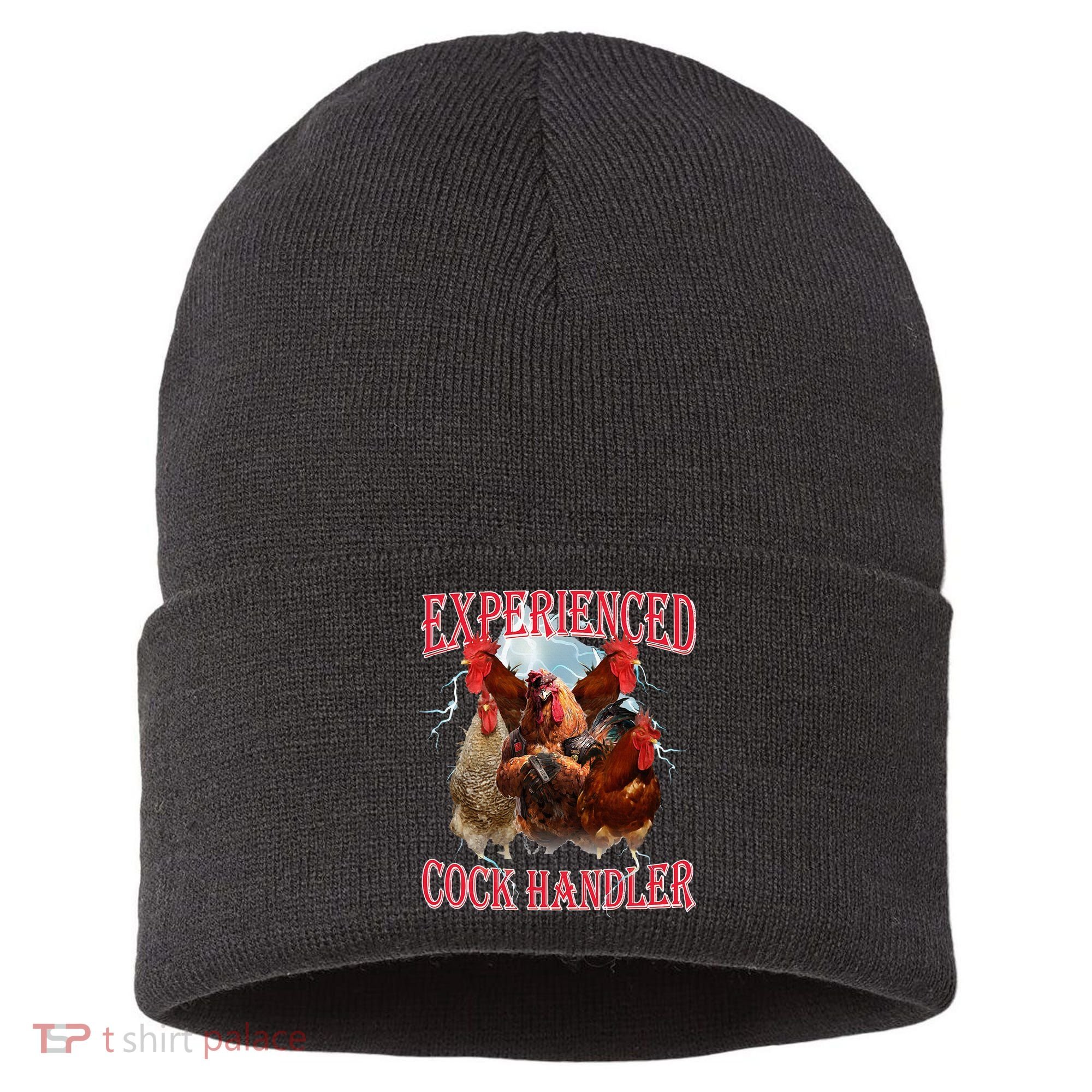 Sayings For Adult Experienced Cock Handler Meme Dank Sustainable Knit Beanie
