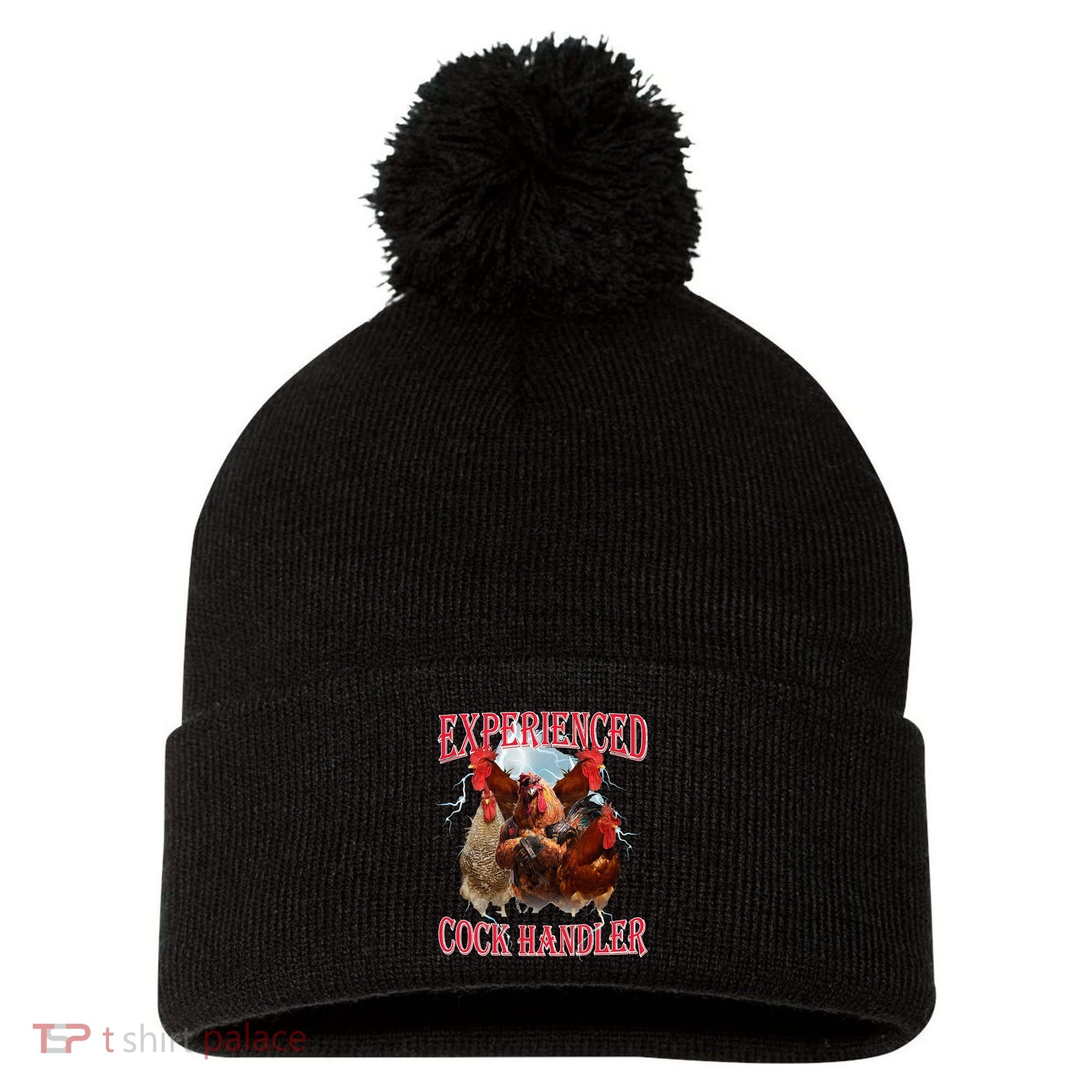 Sayings For Adult Experienced Cock Handler Meme Dank Pom Pom 12in Knit Beanie