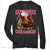 Sayings For Adult Experienced Cock Handler Meme Dank Zone Performance Long-Sleeve T-Shirt thumb 0
