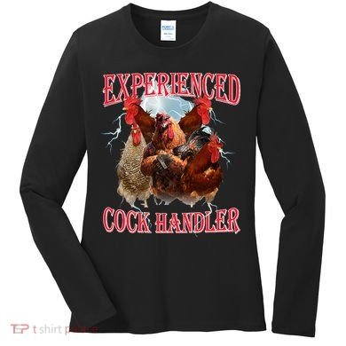 Sayings For Adult Experienced Cock Handler Meme Dank Women's Long Sleeve Shirt