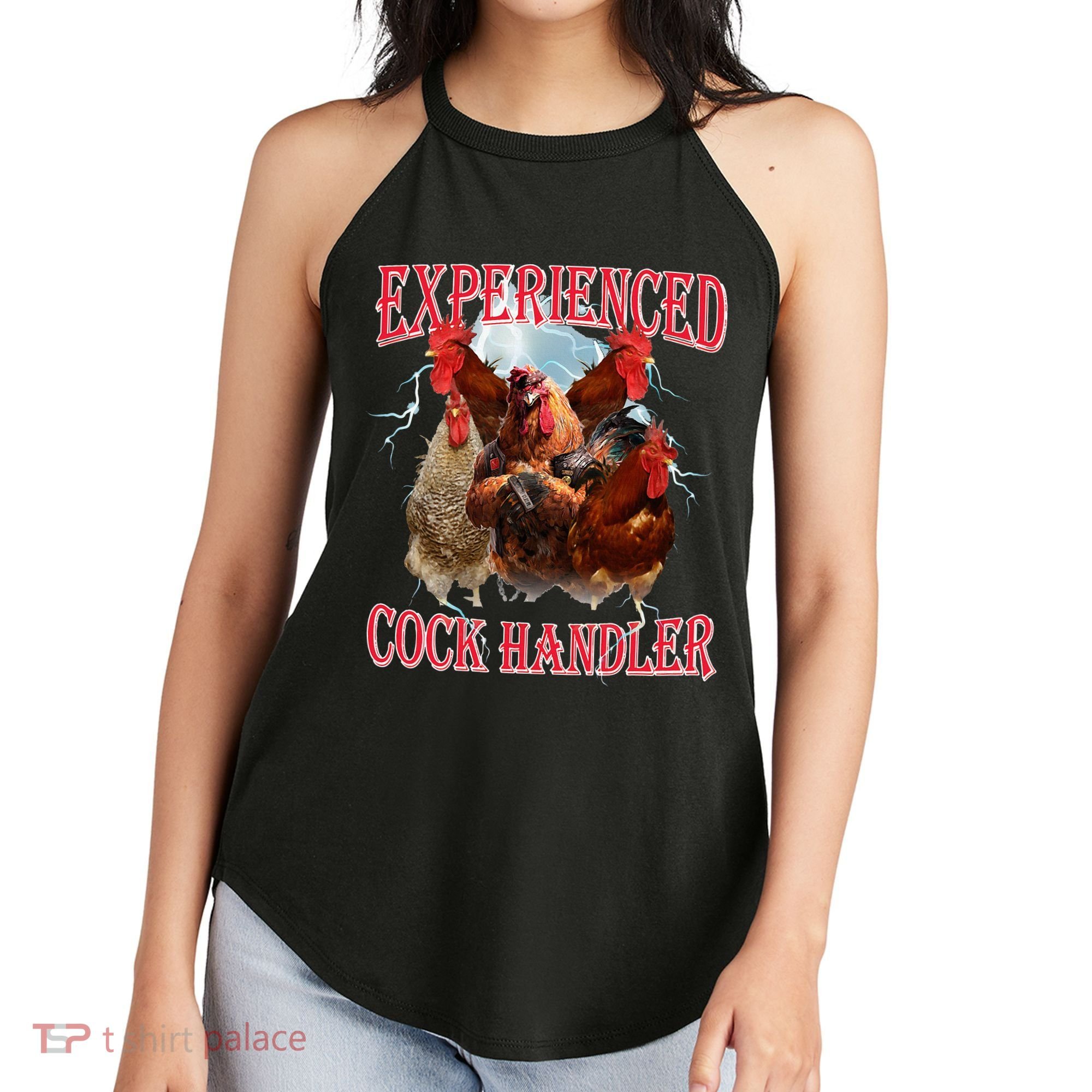 Sayings For Adult Experienced Cock Handler Meme Dank Women's Perfect Tri Rocker Tank