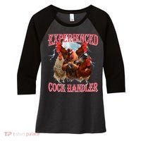 Sayings For Adult Experienced Cock Handler Meme Dank Women's Tri-Blend 3/4-Sleeve Raglan Shirt thumb 0