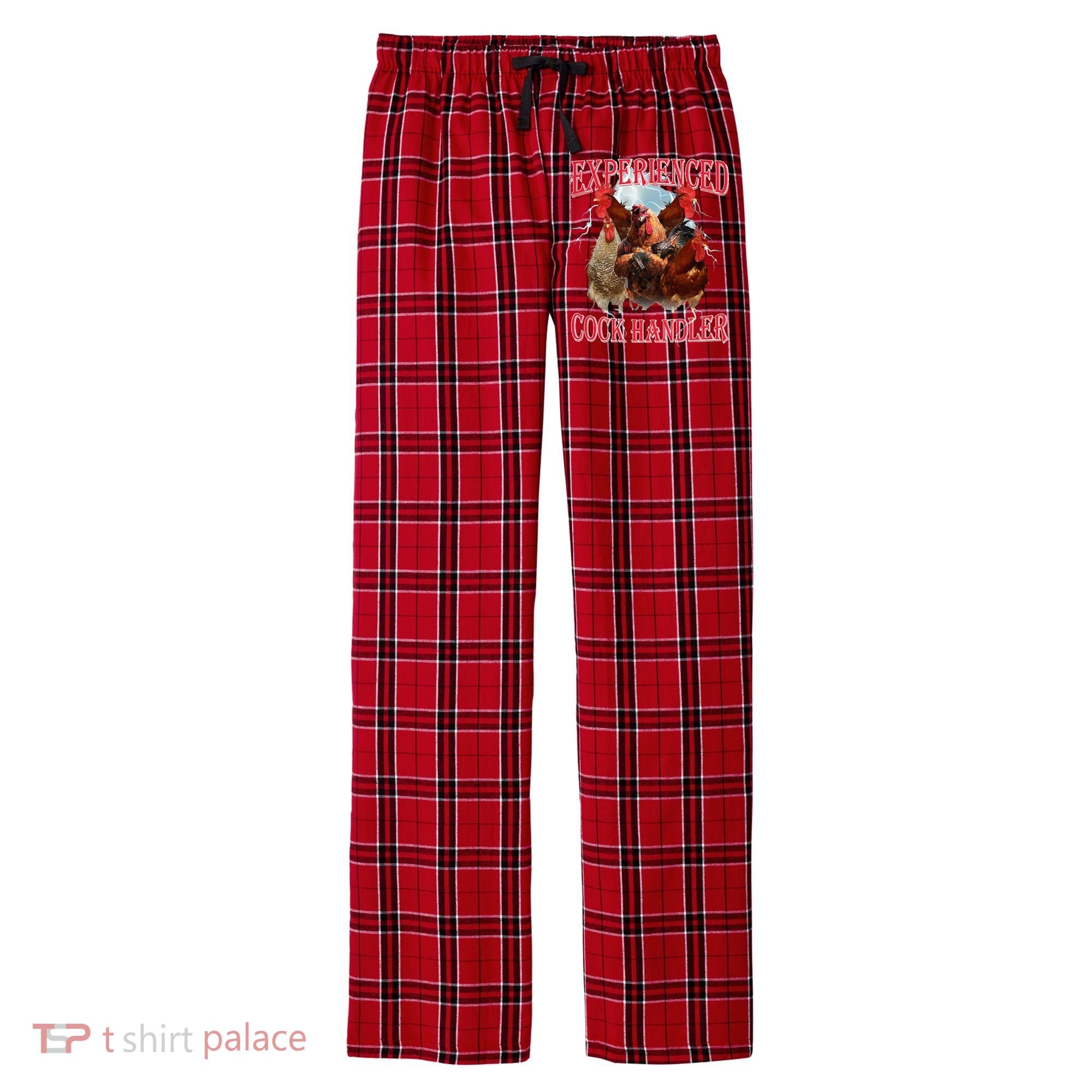 Sayings For Adult Experienced Cock Handler Meme Dank Men's Flannel Plaid Pajama Pants