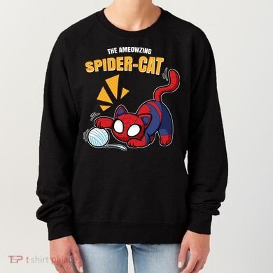 Spider Funny Amazing Spider Cat Meme Women's Sweatshirt