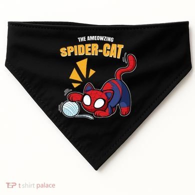 Spider Funny Amazing Spider Cat Meme USA-Made Doggie Bandana
