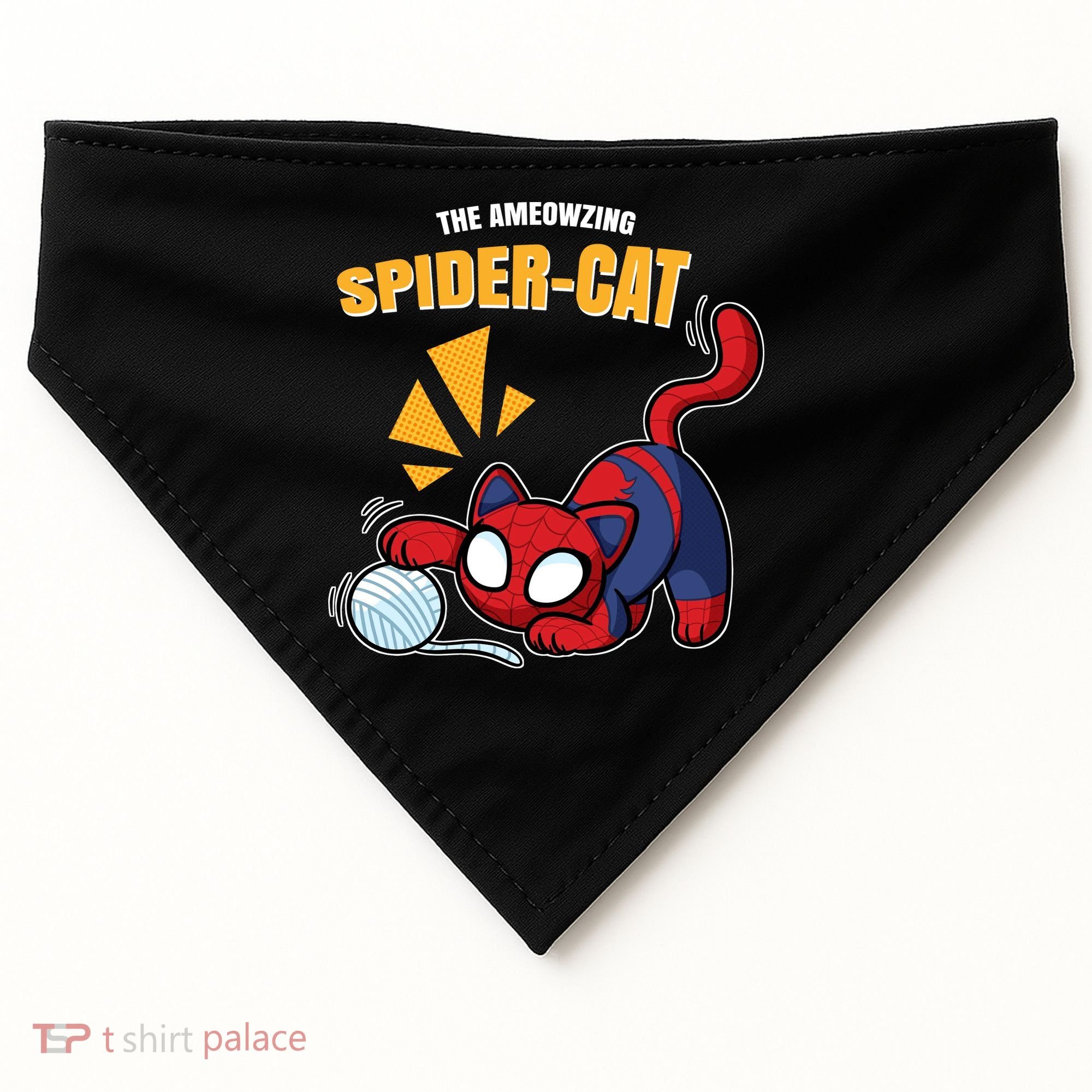 Spider Funny Amazing Spider Cat Meme USA-Made Doggie Bandana