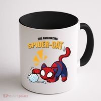 Spider Funny Amazing Spider Cat Meme Coffee Mug thumb 1