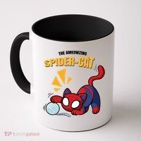 Spider Funny Amazing Spider Cat Meme Coffee Mug thumb 0