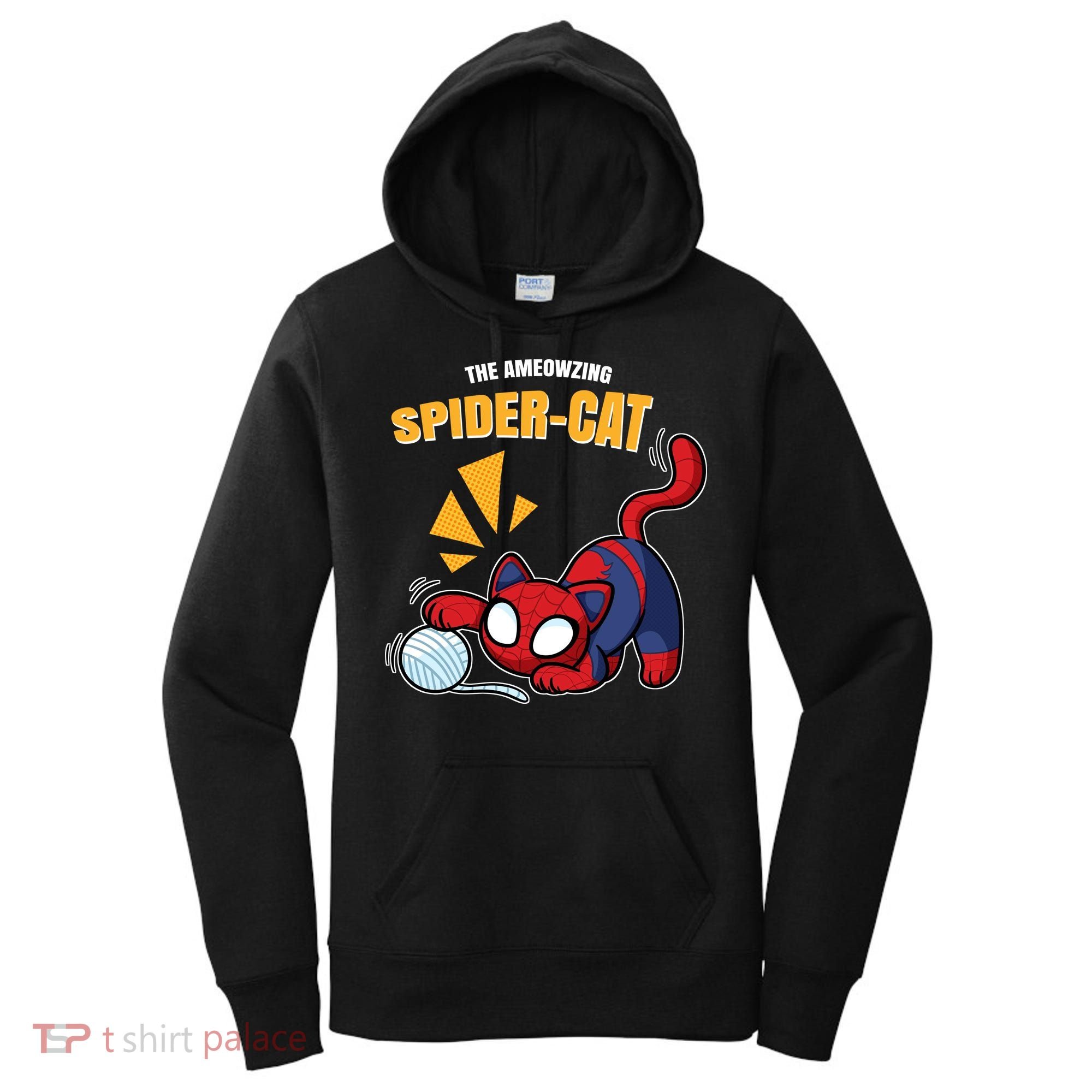 Spider Funny Amazing Spider Cat Meme Women's Hoodie