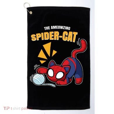 Spider Funny Amazing Spider Cat Meme Golf Towel