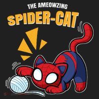 Spider Funny Amazing Spider Cat Meme Golf Towel thumb 3