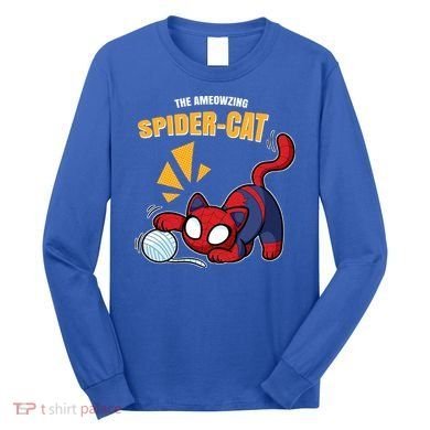 Spider Funny Amazing Spider Cat Meme Long Sleeve Shirt
