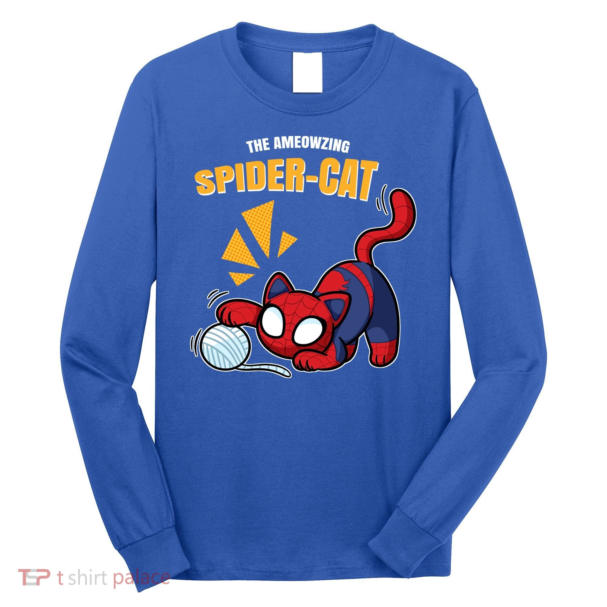 Spider Funny Amazing Spider Cat Meme Long Sleeve Shirt