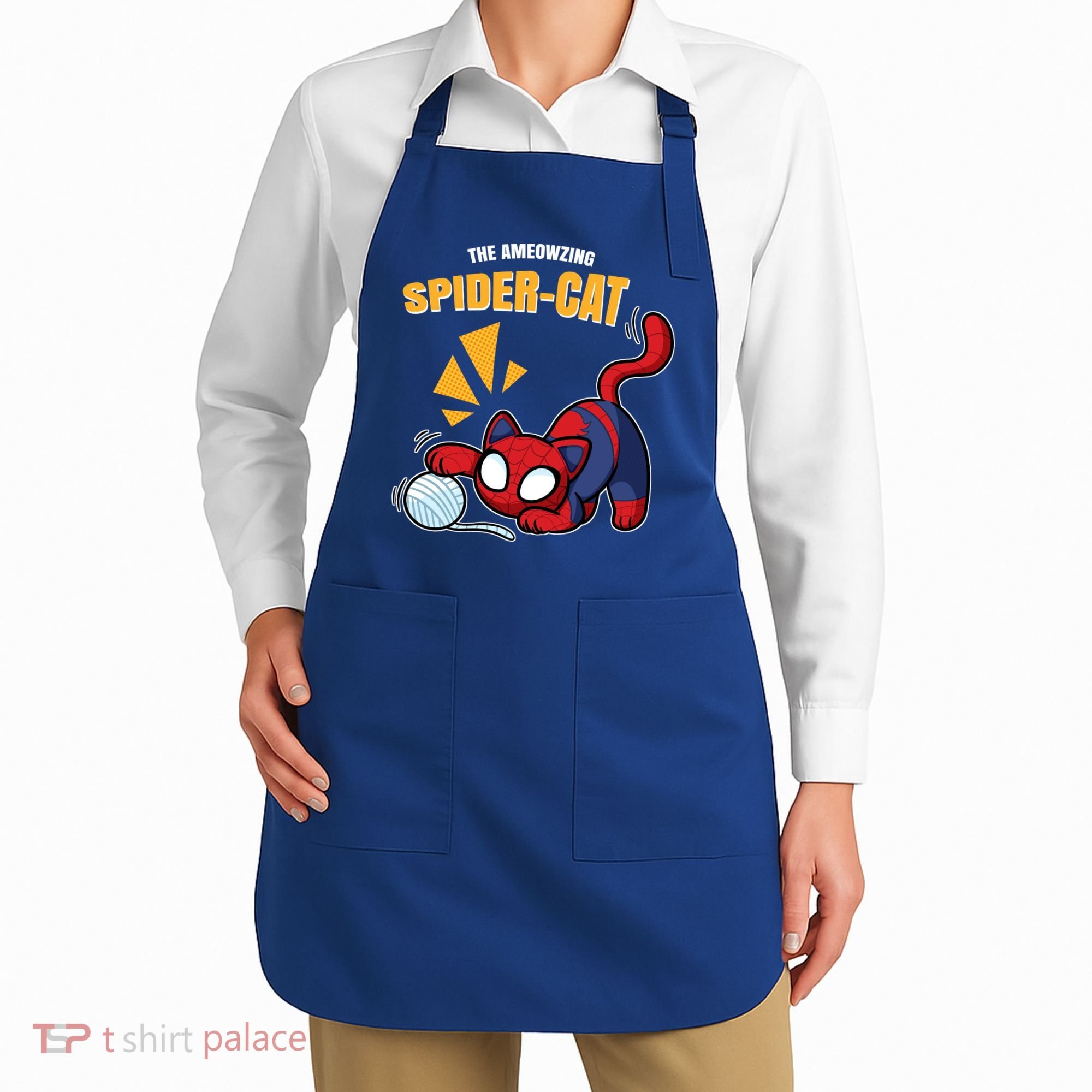 Spider Funny Amazing Spider Cat Meme Apron
