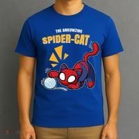 Spider Funny Amazing Spider Cat Meme T-Shirt thumb 3