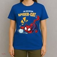 Spider Funny Amazing Spider Cat Meme T-Shirt thumb 4