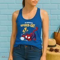 Spider Funny Amazing Spider Cat Meme Women's Tank Top thumb 2