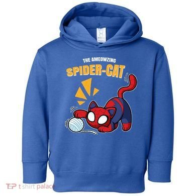 Spider Funny Amazing Spider Cat Meme Toddler Hoodie