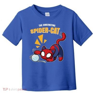 Spider Funny Amazing Spider Cat Meme Toddler T-Shirt