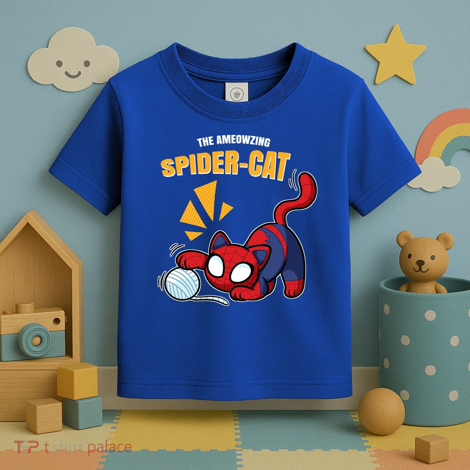 Spider Funny Amazing Spider Cat Meme Toddler T-Shirt