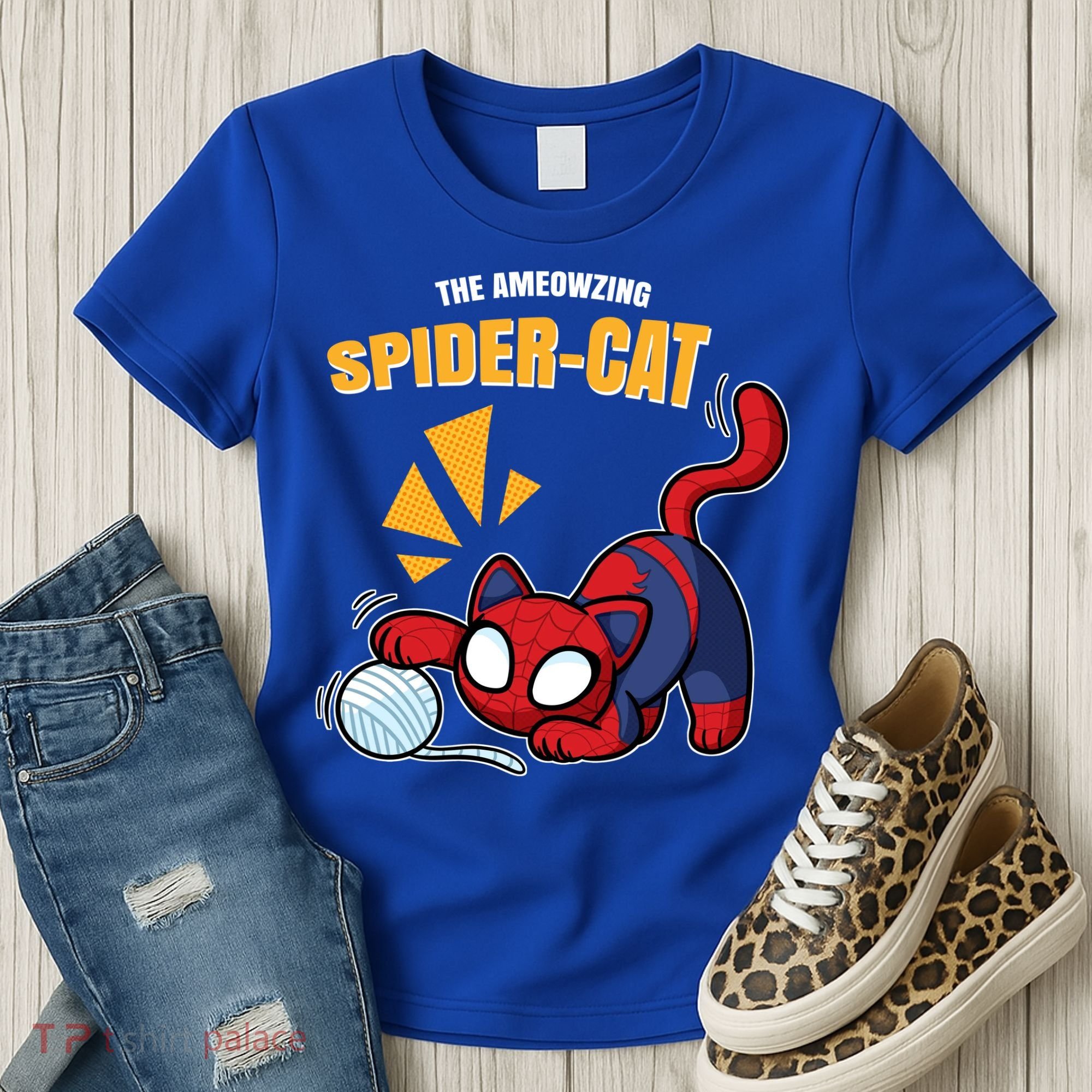 Spider Funny Amazing Spider Cat Meme Women's T-Shirt