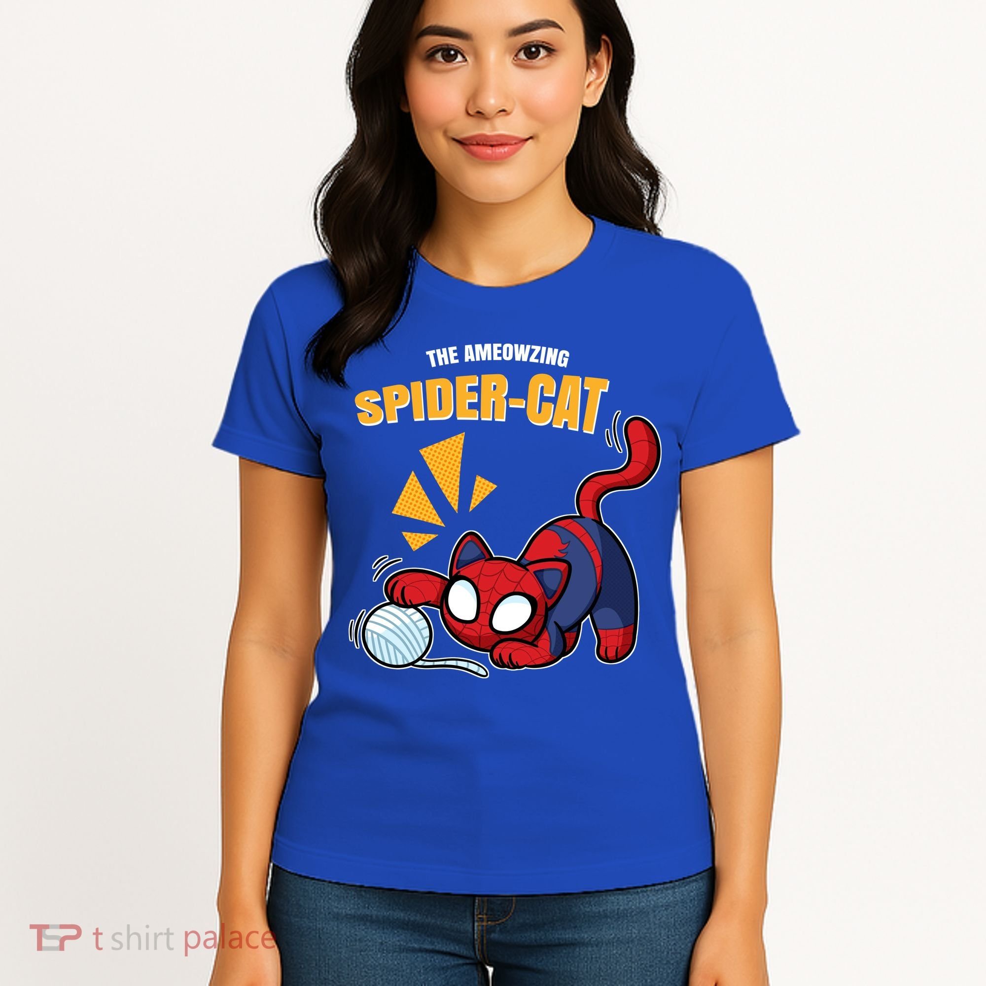 Spider Funny Amazing Spider Cat Meme Women's T-Shirt