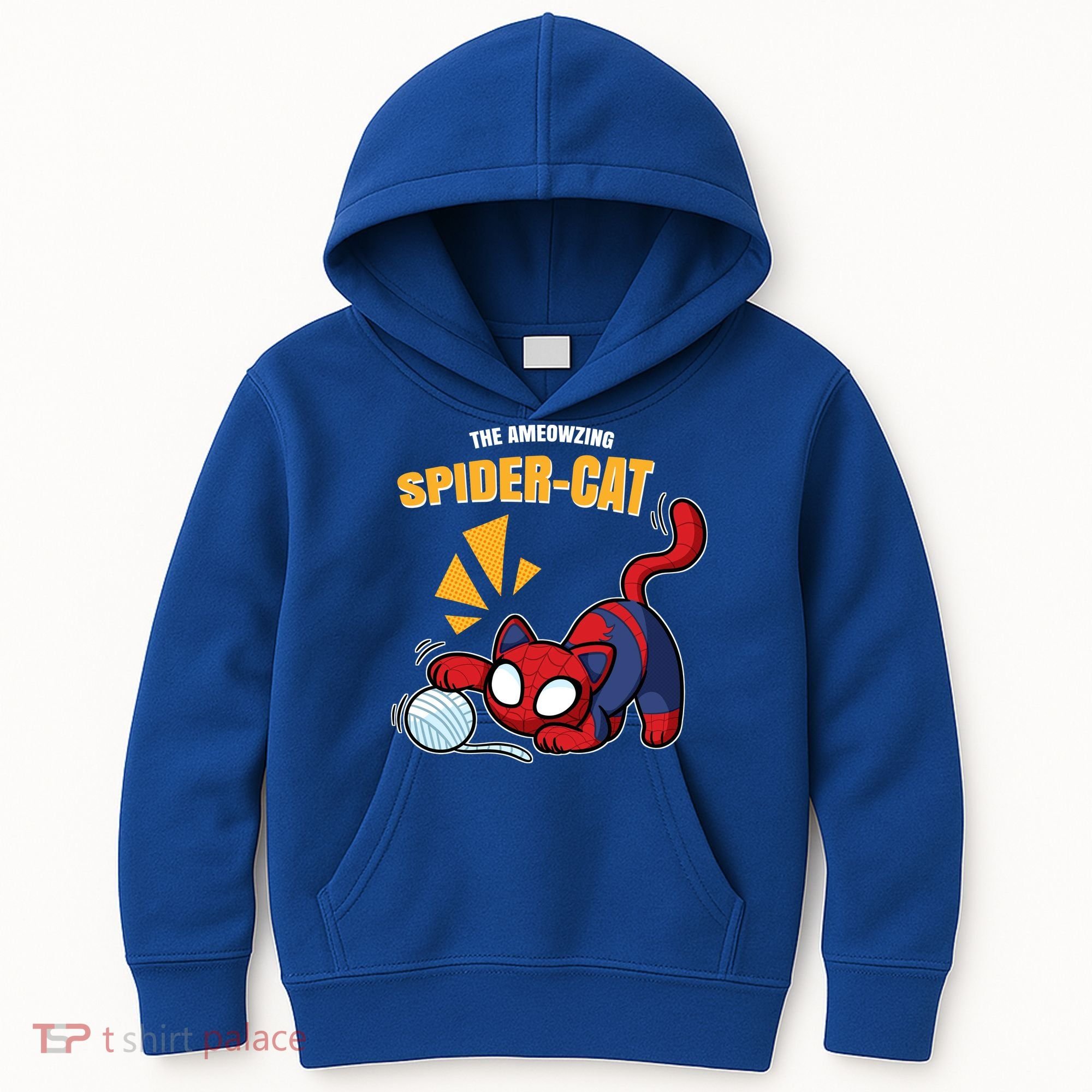 Spider Funny Amazing Spider Cat Meme Kids Hoodie