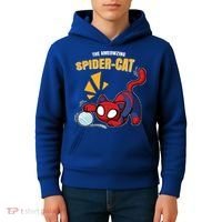Spider Funny Amazing Spider Cat Meme Kids Hoodie thumb 4